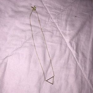 Gold triangle necklace